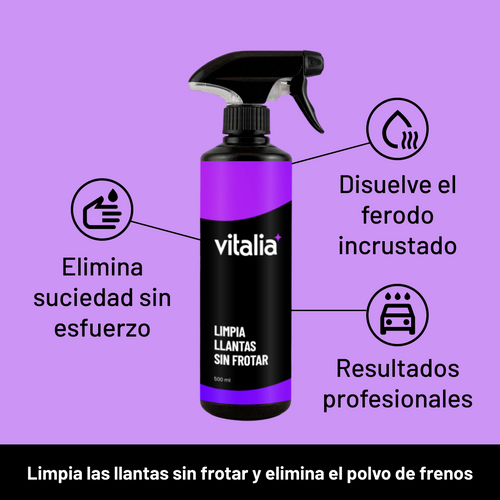 Limpia Llantas Sin Frotar 500ml - Descontaminante Férrico